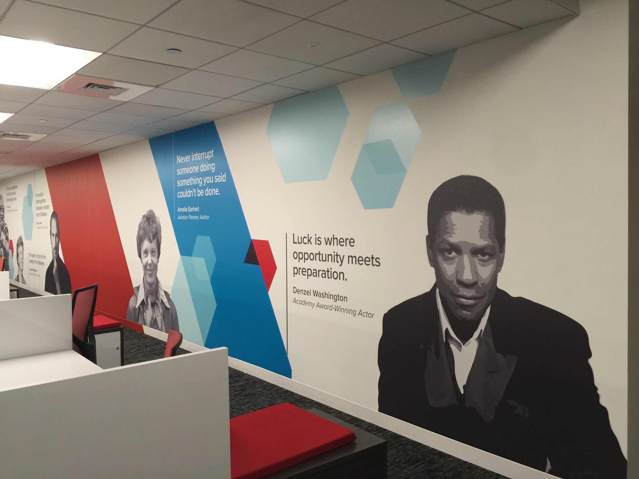 Office branding graphics Boston