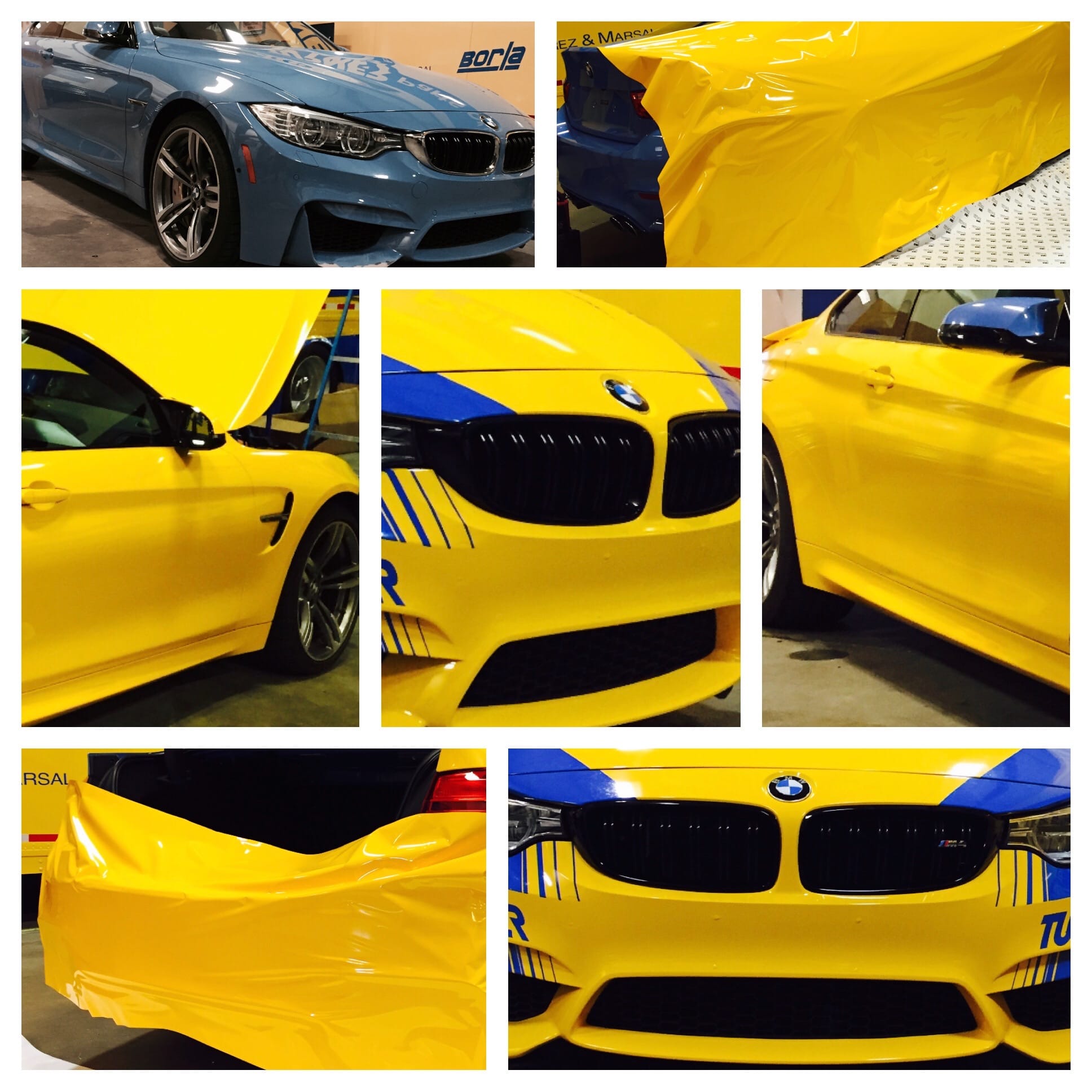 Gloss and satin style color change wrap vehicle in Boston MA