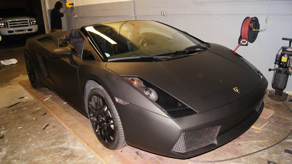 Blue color change vehicle wrap