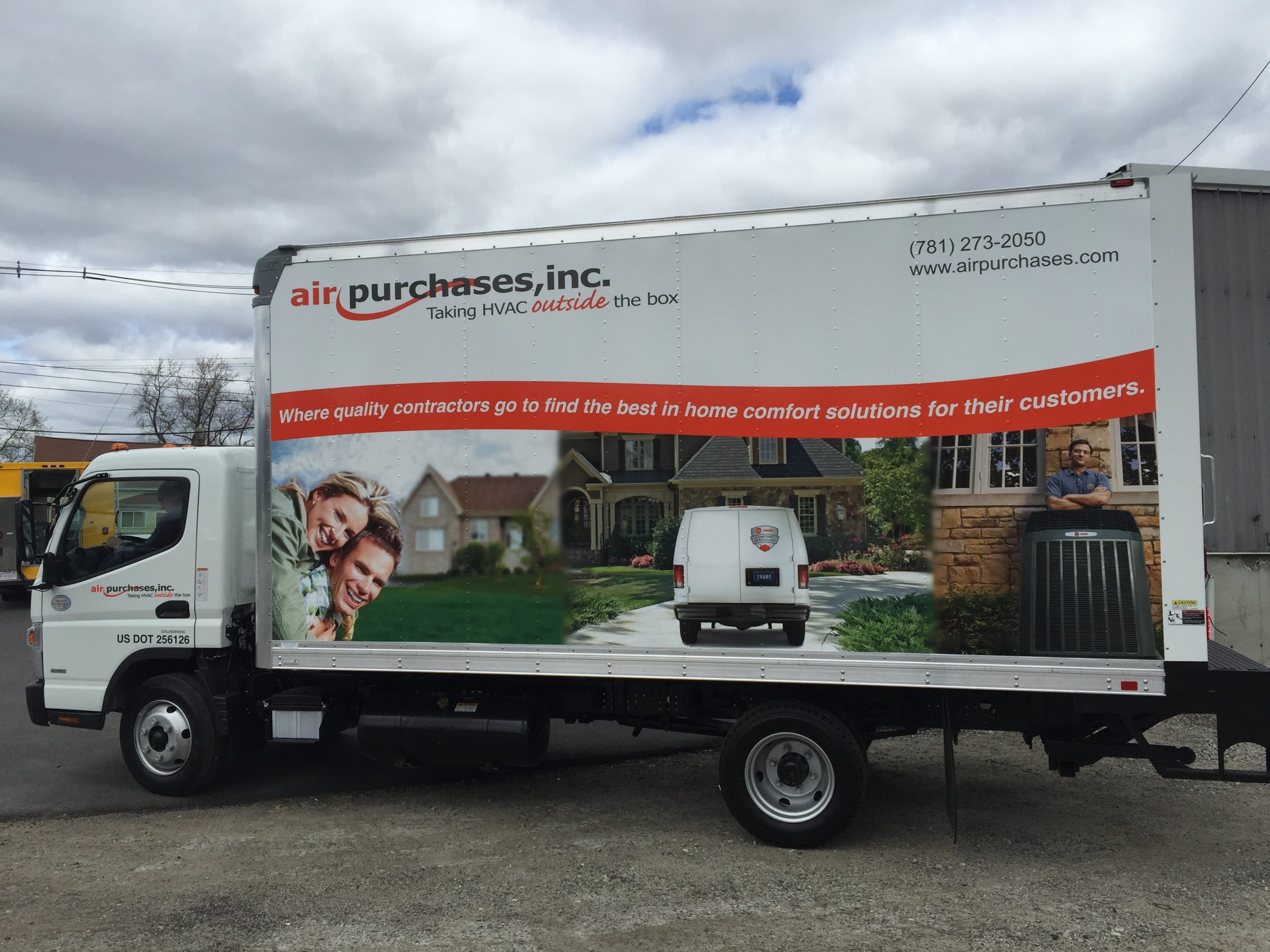 Box truck wrap design installation